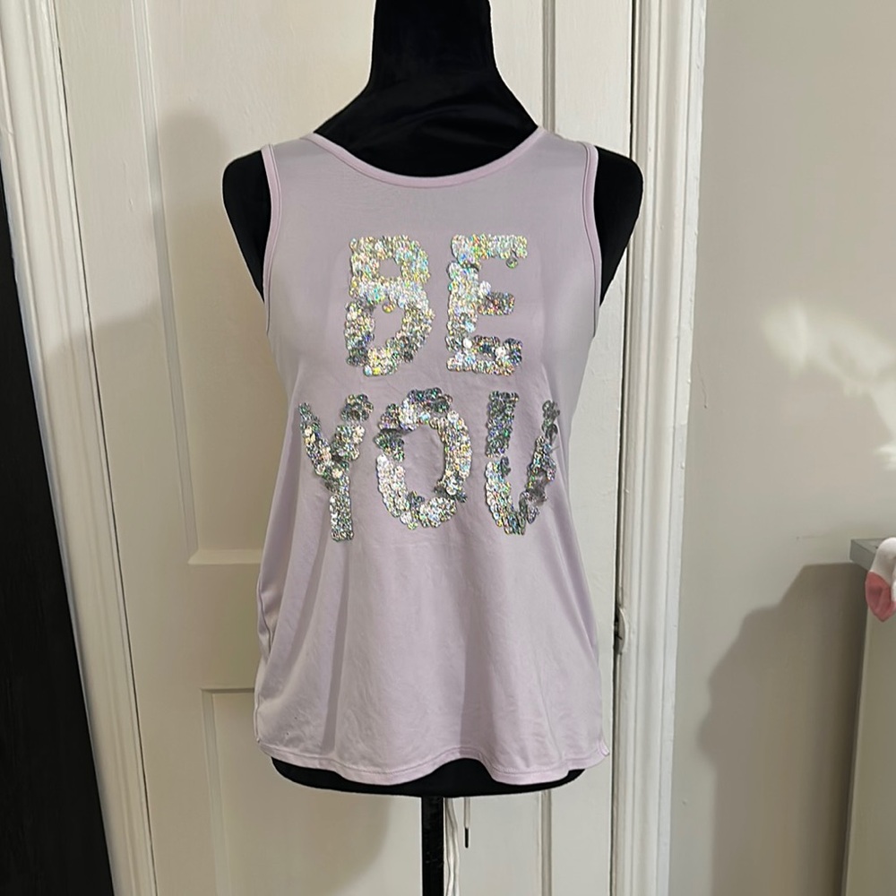 💜Girls Sequin 'Be You' Tank Top💜